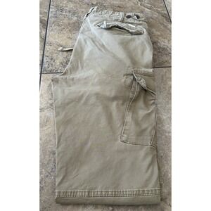 American Eagle Flex Chino Cargo Pants 32x36 Slim Mens  Khaki Preppy Beige 31X32